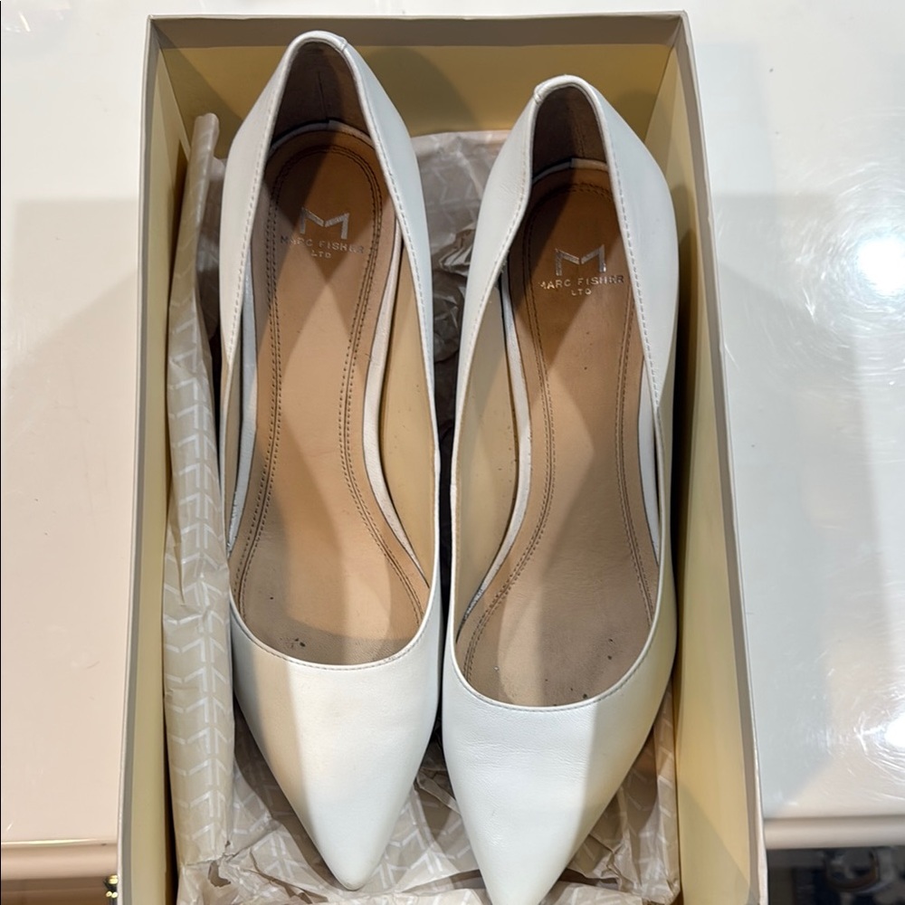 Marc Fisher Elegant White Heels